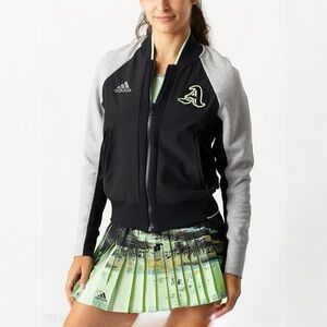 Adidas Women's Black and Gray New York Varsity Jacket Size Medium